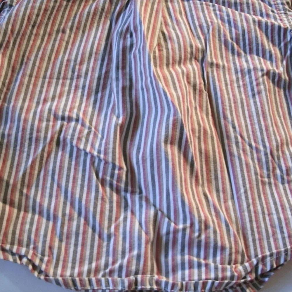 Gymboree Boys Shirt Button Down Oxford Stripe Red Long Sleeve 12-18 Months